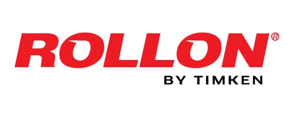 Rollon by Timken : Expert en Systèmes de Guidage Linéaire Logo Rollon by Timken : lettrage rouge gras et mention by Timken en noir, design industriel pour guidage linéaire.